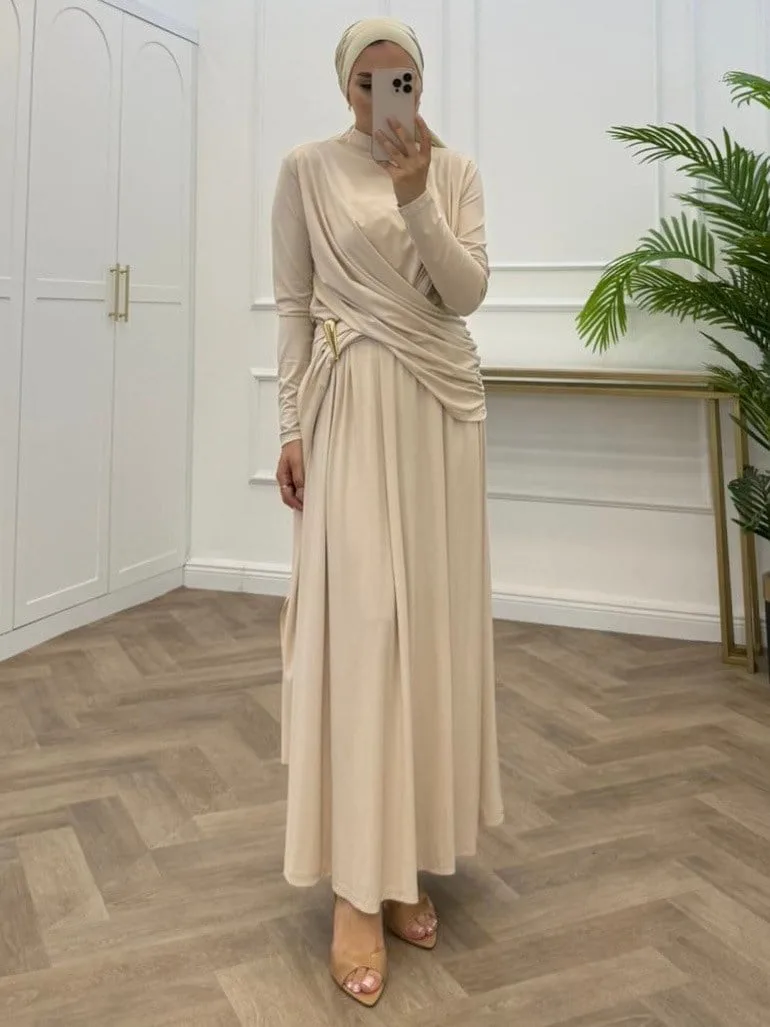 AYDA ETEKLİ TAKIM BEJ