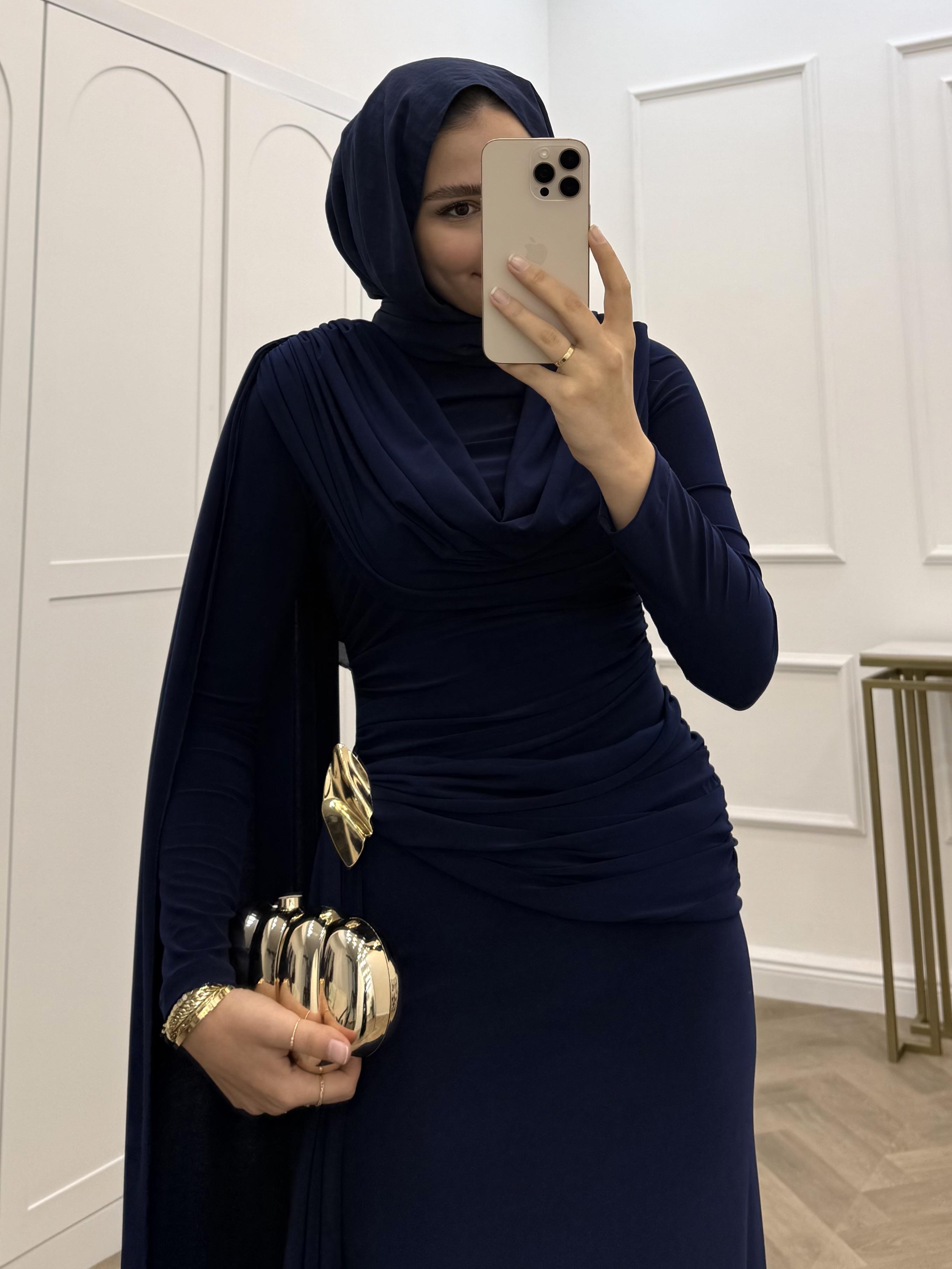 YELEKLİ SCUBA TAKIM SİYAH Y ELBİSE LACİVERT