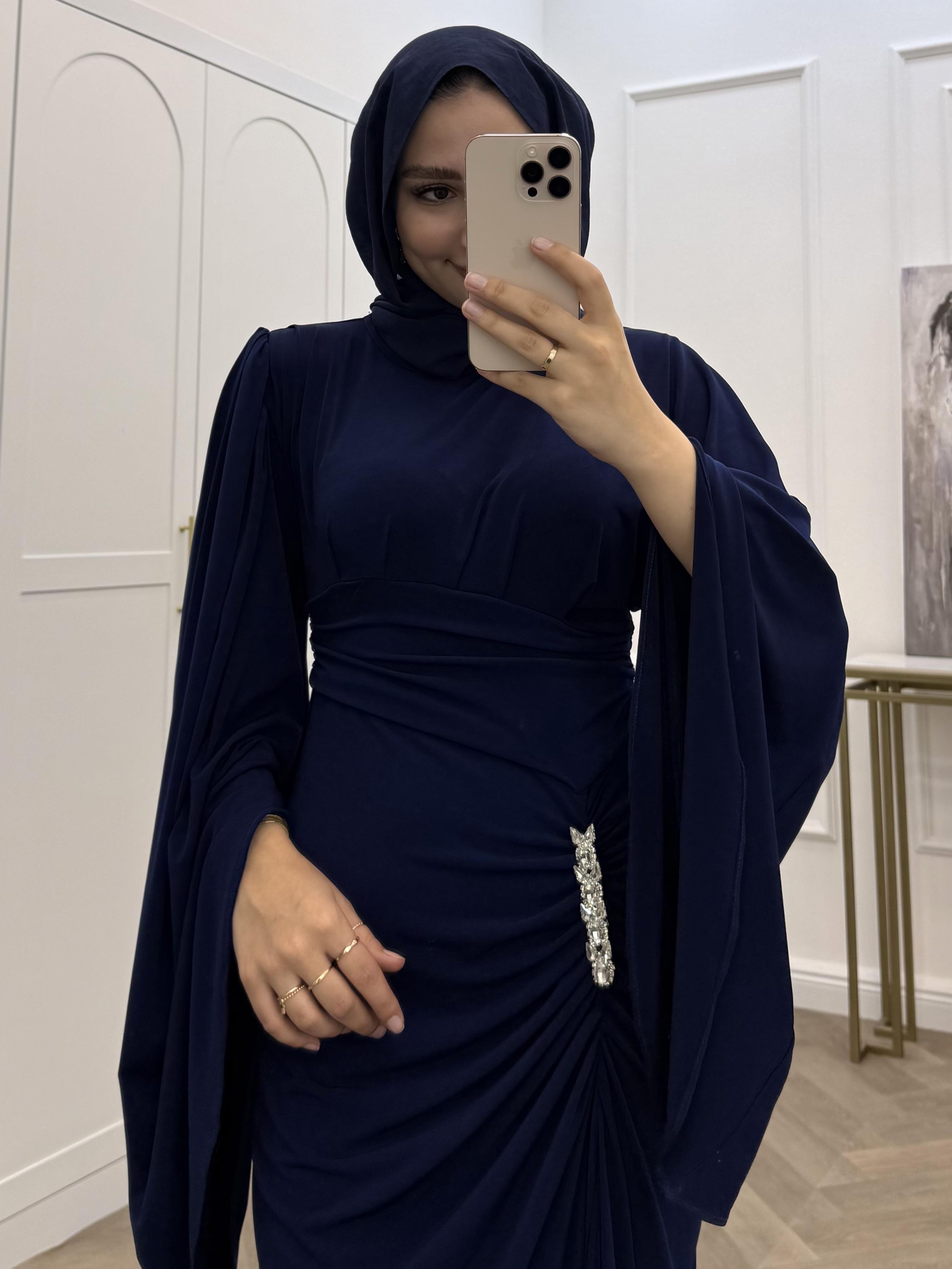 JANJAN ABİYE SİYAH BİSE LACİVERT
