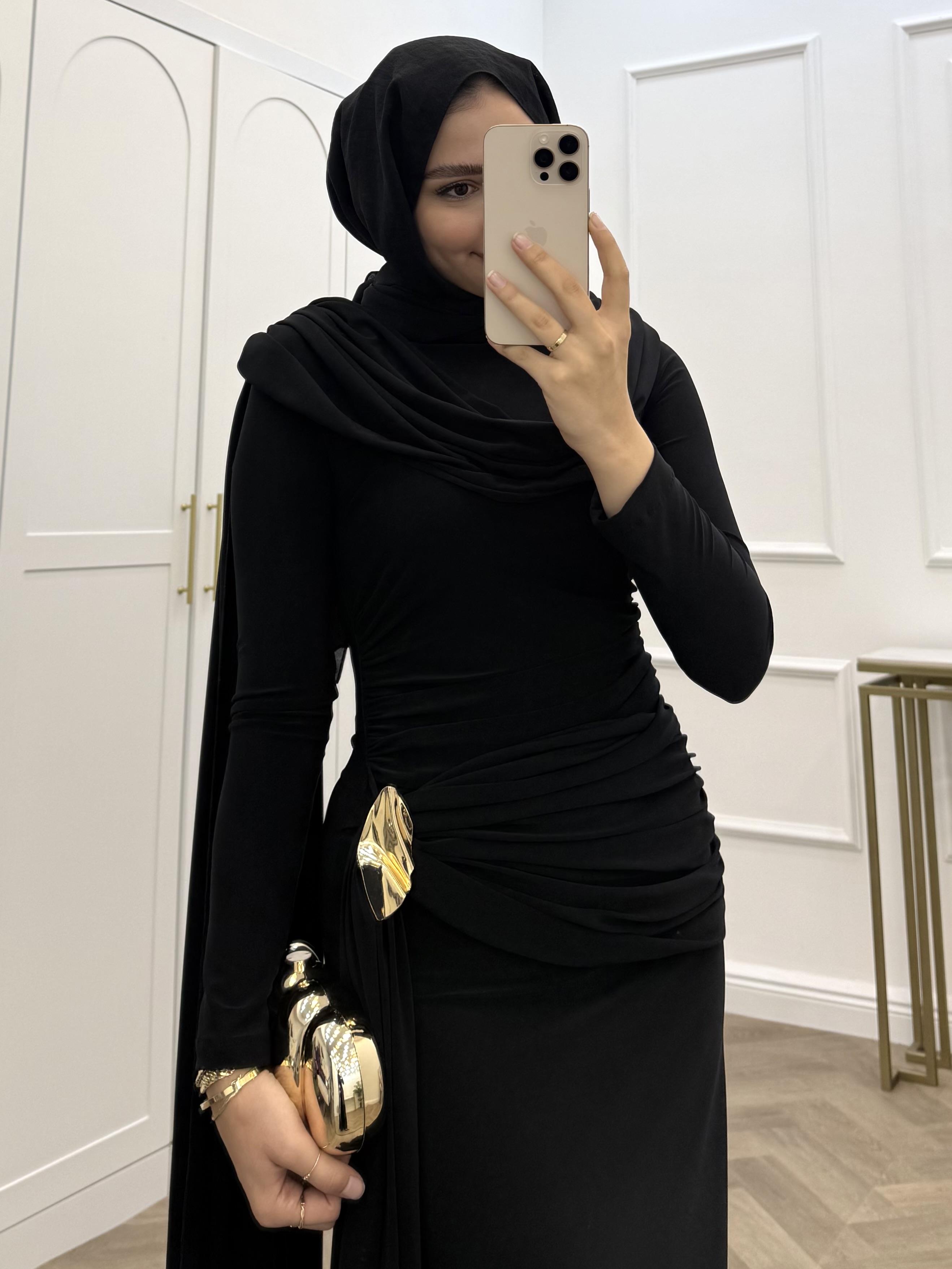 YELEKLİ SCUBA TAKIM SİYAH Y ELBİSE SİYAH