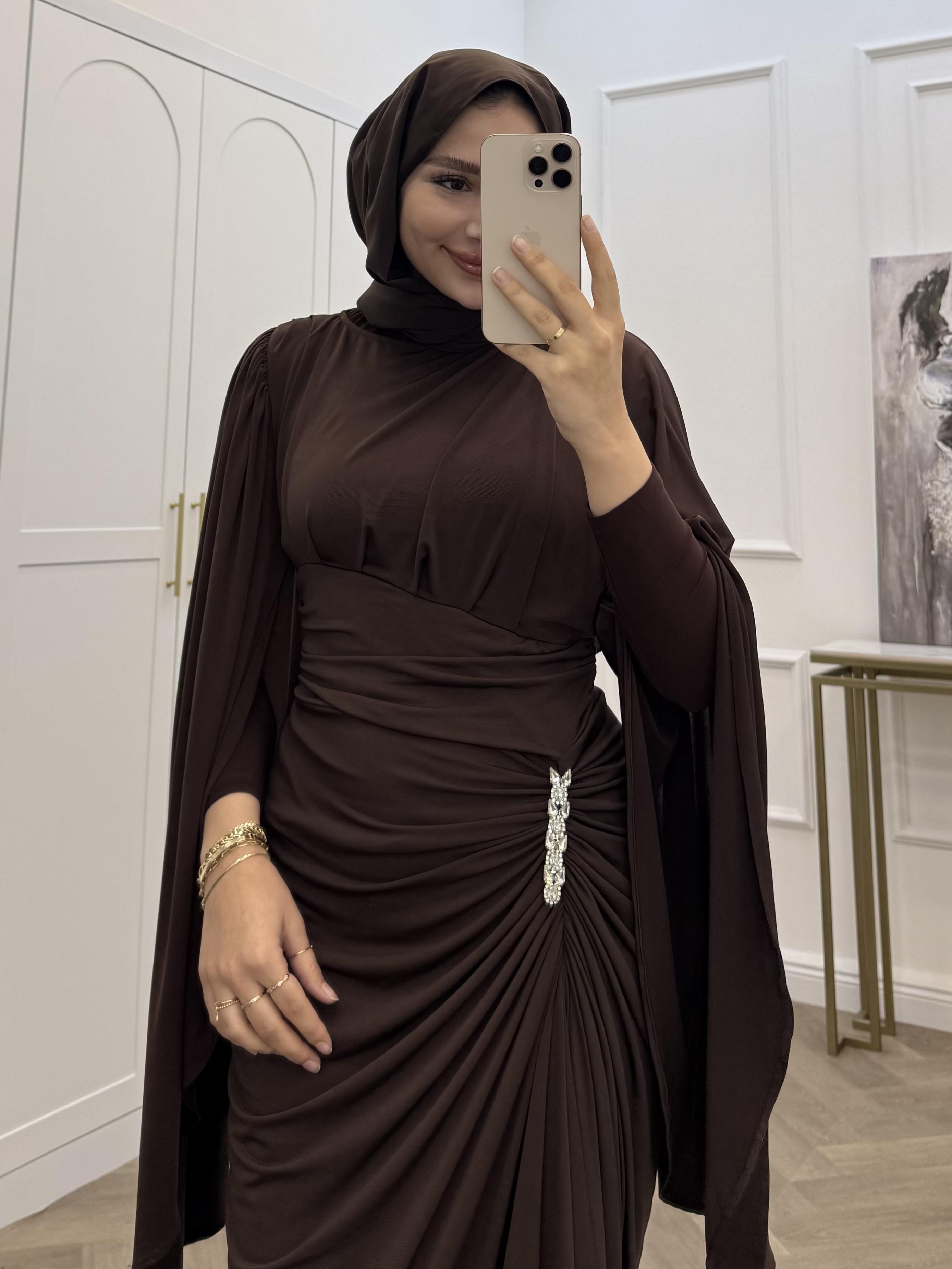 JANJAN ABİYE SİYAH BİSE KAHVE